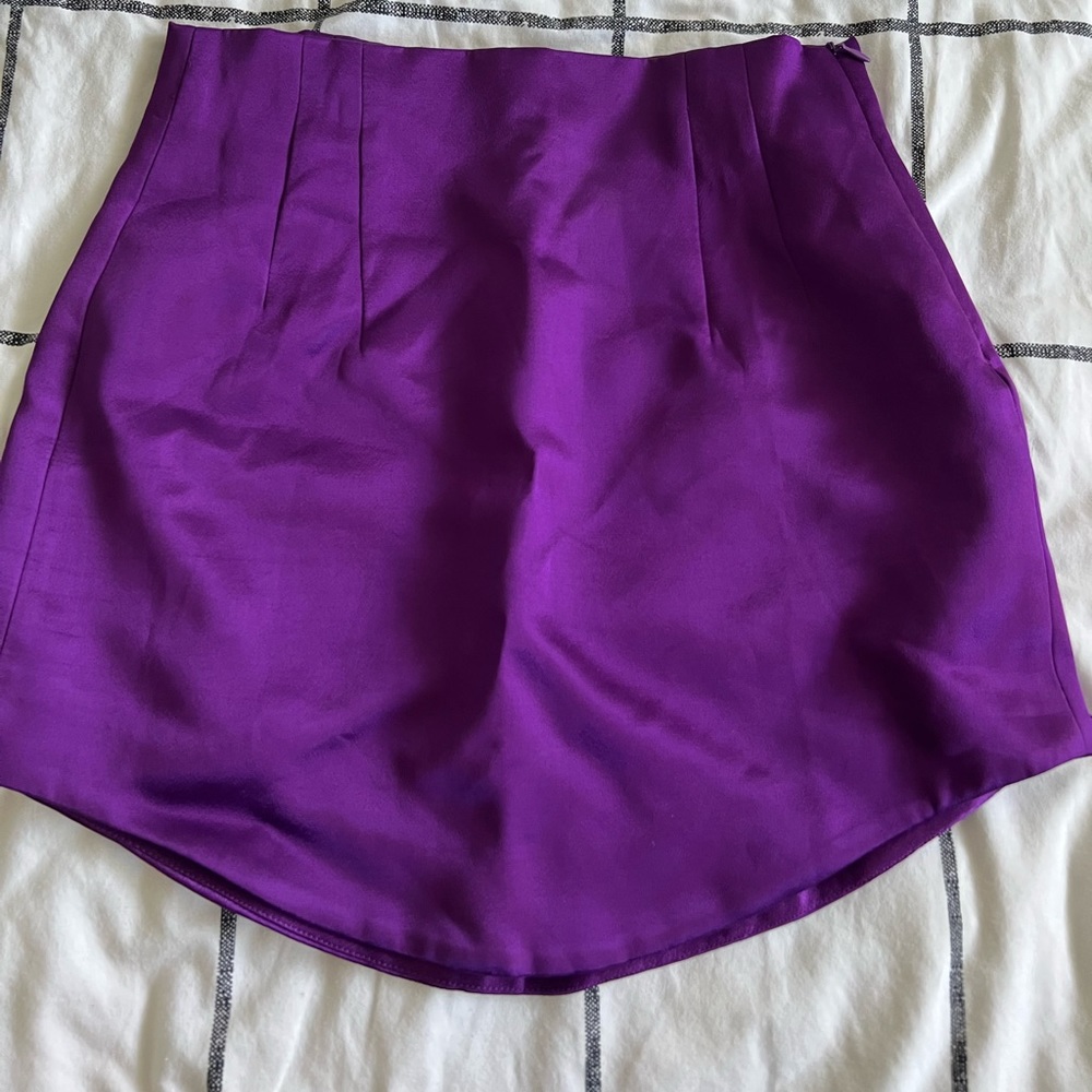 zara purple skirt